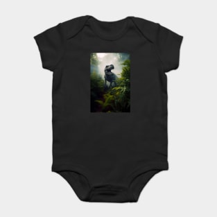 Dinosaur in a Weed Garden Baby Bodysuit